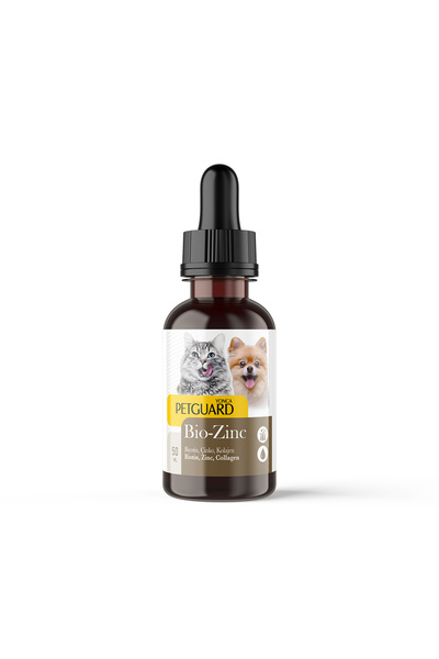Petguard Bio-Zinc Drop 50ml. Kediler ve Köpeklere Biyotin, Çinko, Kolajen