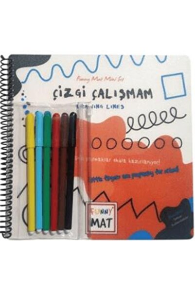 Akademi Çocuk Funny Mat Mini Set - Çizgi Çalışmam (Kalemli)