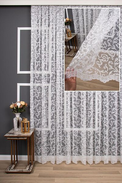 elision home Шаль з візерунком, в'язана, прозора, 550x260, звичайний ворс, 1/2,5