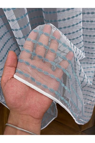 elision home Sport Pattern Tulle Curtain, 300x260, Tight Pleat, 1/3