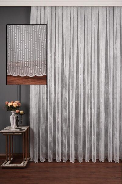 elision home Сучасні візерункові тюлеві штори, 350x250 см, 1/3 щільні складки