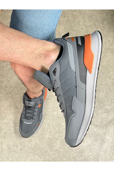 İmerShoes Tenis pentru bărbați - portocaliu afumat, cu șireturi, talpă groasă, confortabil, ușor 2019