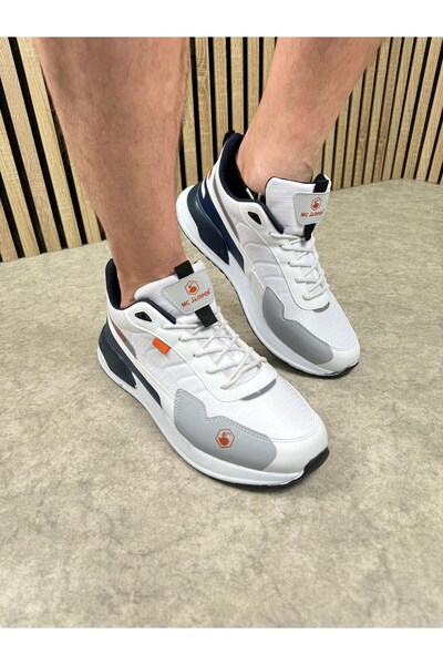 İmerShoes Ανδρικά αθλητικά παπούτσια - λευκό, ναυτικό, πορτοκαλί, χοντρή σόλα...
