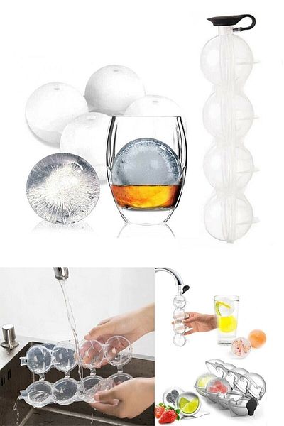 TEDARİKET Ball Ice Mold Large Ice Mold 4-Pack| Magic Globe Ice Mold