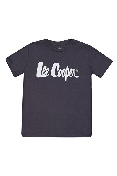 Lee Cooper Men's Crew Neck T-Shirt London Logo Smoked
