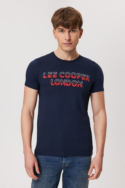 Lee Cooper Мъжка тениска Raquel - О деколте, тъмно синьо