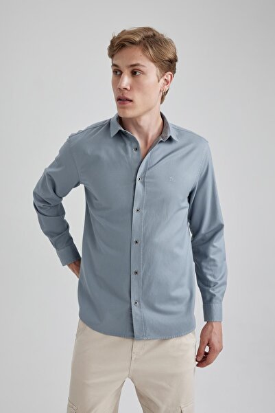 DeFacto Regular Fit Cotton Long Sleeve Shirt A4648ax23au