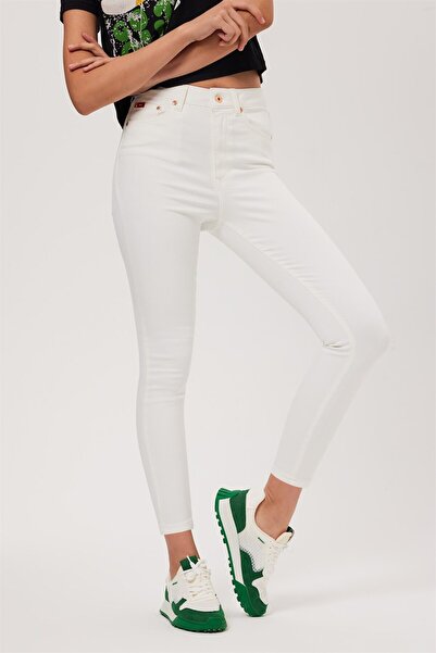 Lee Cooper Jaycee Γυναικείο Jean Παντελόνι Λευκό Jean