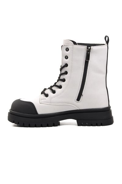Aspor Pepino White Girl's Boots with Fleece Inside