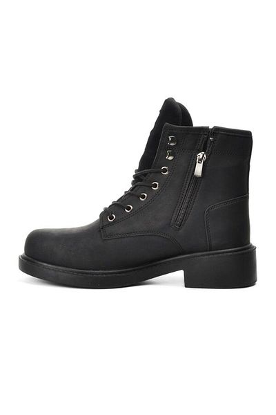 WALKWAY Men's Black Worker Boots