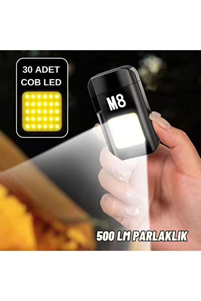 DEKOHOP Çok Amaçlı Şarjlı Kamp Piknik LED El Feneri & Elektrikli Rüzgar Çakmak Usb Şarjlı