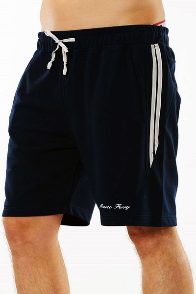 Marco Ferry Plus Size Men's Shorts - Stripe, Elastic Waist, Pocket, Cotton EDY18204B-LCV