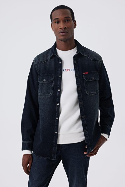 Lee Cooper Rıvendell 1 Чоловіча джинсова сорочка з деніму