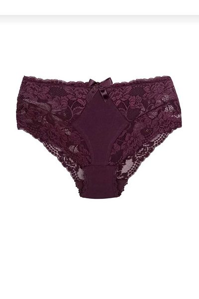 Zena Large Size 5-Piece Lace and Cotton Panties