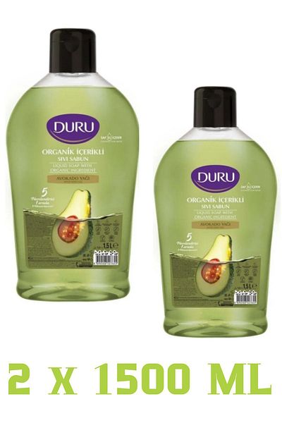 Duru Organic Soap with Avocado Content 1500 ml - 2 Pieces