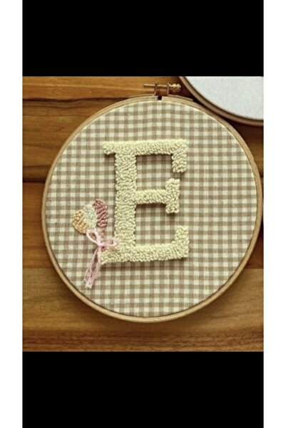 afralya home Bebek-çocuk Odası Harfli Kapı Süsü-punch Nakış Işlemeli Duvar Pa...