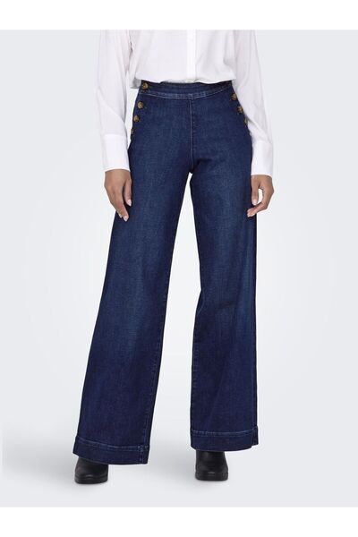ONLY Jeans Mit Weitem Bein Onlmadison Hohe Taille Weiter Beinschnitt Jeans