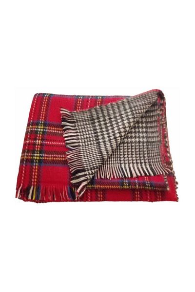 Hepsi Dahice Double Sided Plaid Women's Shawl 180x65cm