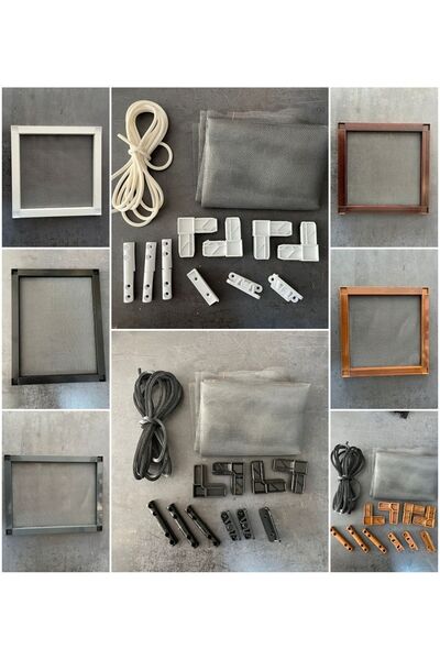 FERSAN AKSESUAR Menteşeli Sineklik Takımı Pencere Yırtılmaz Kedi Telli (PET TÜL) (HER ÖLÇÜDE VE 6 AYRI RENKTE)