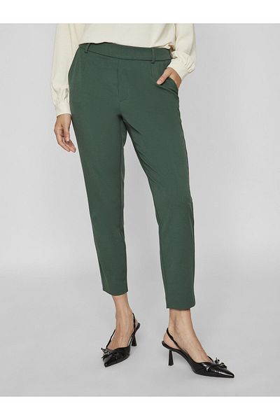 VILA Hose mit hoher Taille und schmaler Passform