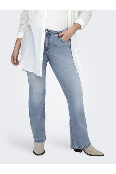 Only Carmakoma Flared Fit Jeans Carwilly Mittlere Taille Ausgestellt Jeans