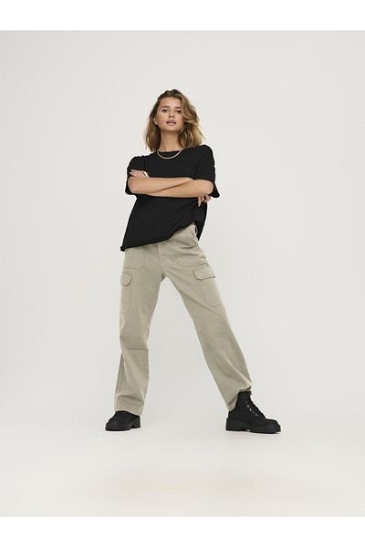 ONLY Cargo-Hose Onlmalfy Hohe Taille Locker Geschnitten Hose