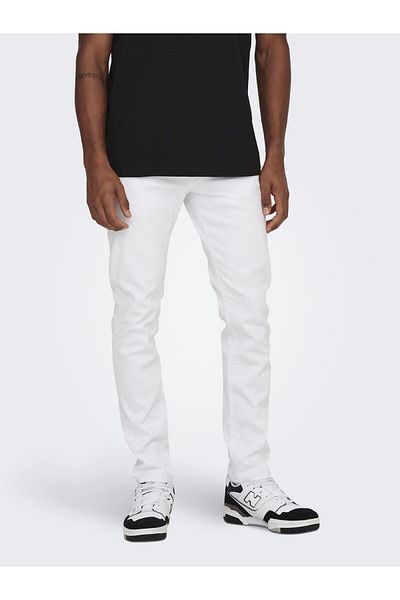 Only & Sons Slim Fit Kot Pantolon Onsloom Orta Bel Slim Fit Kot Pantolon