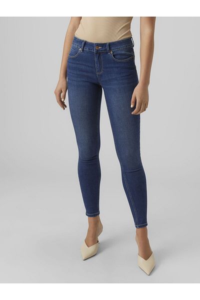 Vero Moda Slim Fit Jeans – Vmsela – Slim Fit Jeans mit mittelhohem Bund