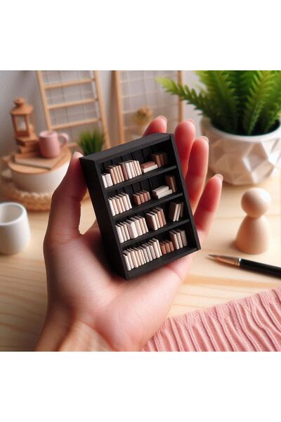 Akvaryum Tv Ünitesi için Dekoratif Obje Minyatür Kitaplık Minyatür Eşyalar