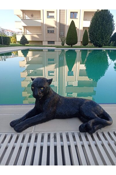 BilgeCe hoMe Siyah yatan panter heykeli, yatan panter heykeli, Panter heykeli...