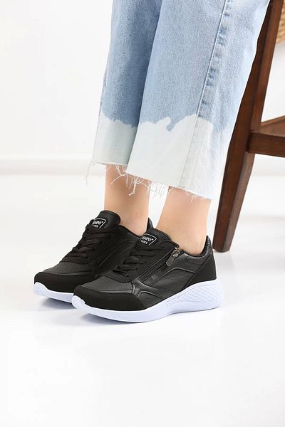 en7 Black and White Women's Sneakers Ez04