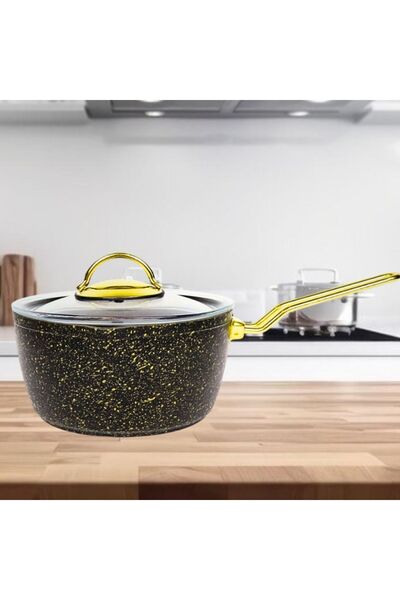 Evren 16 Cm Gold Stone Ezme Seri Kapaklı Sütlük Sosluk 1,3 Lt