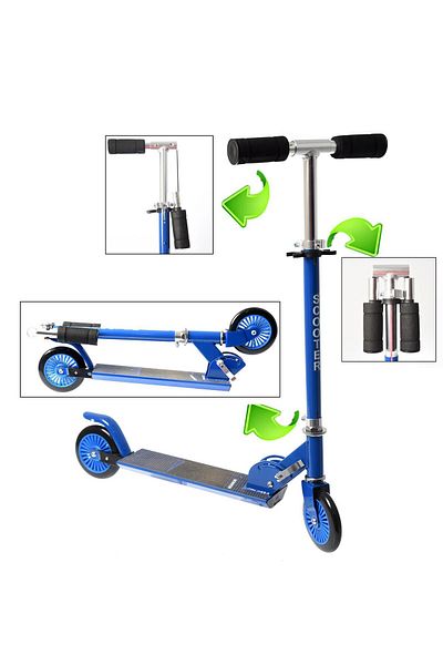 CAN 120 Mm Silicone Wheel, Folding Metal Scooter with Height Adjustment