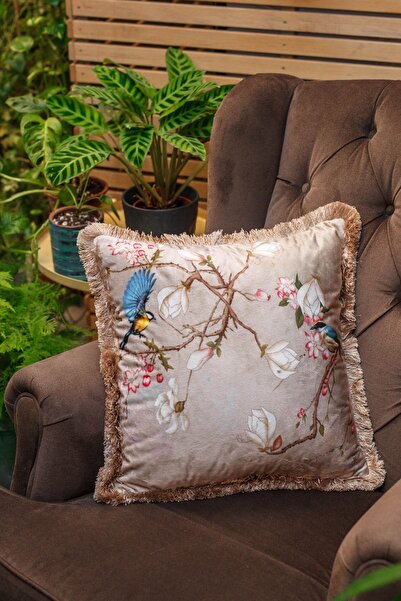 Adawall Mavi Kuş Dekoratif Kırlent