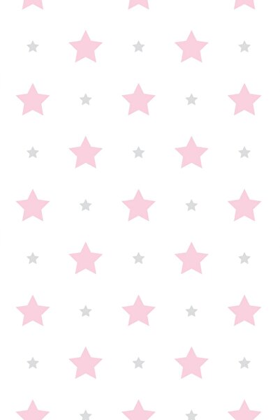 İnci Concept Pembe Yıldız Desenli 412-1 Çocuk Odası Duvar Kağıdı 5 M²