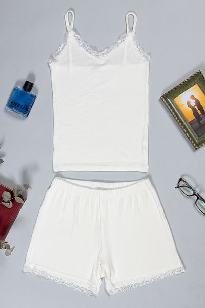 macharelbasic SET DE NOAPTE PENTRU FEMEI CROP ATLET CU PANTOR SORRT
