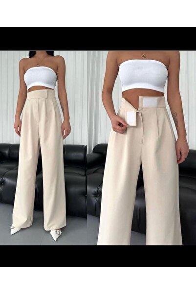 Shield Life Neva BEJ Kumas Cırt Kadın Pantolon