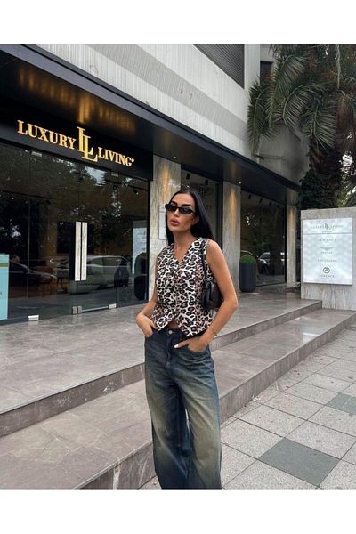 Diemmood Leopard Pattern Vest
