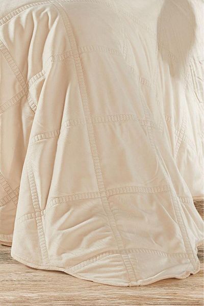 Çeyiz Diyarı Toyo Luxury Velvet Bedspread - Double, Ecru