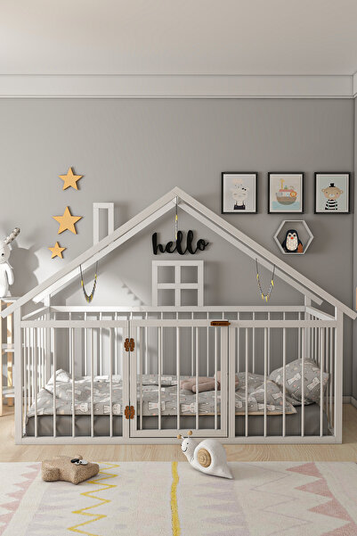 GİVAYO WOOD'S SAM AHŞAP BEBEK ÇOCUK MONTESSORİ YATAK KAPILI