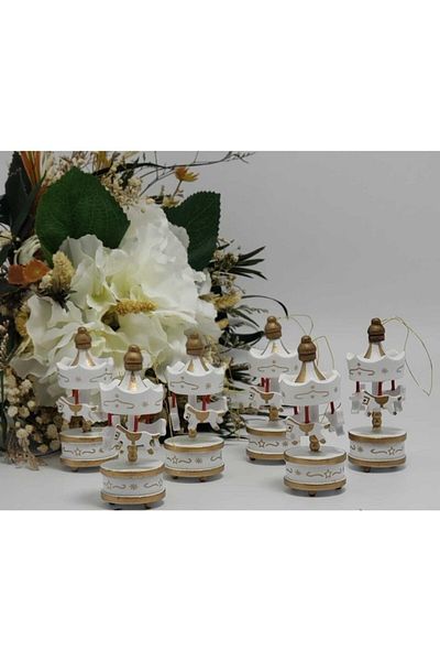 Seccadem Wooden Carousel 6 Pieces White Color