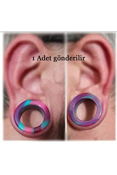 Karınca Piercing Yumuşak Silikon Tünel Genişletici Mermer Desenli Flesh Tunnel Plug Expander Kulak Tünel Piercing