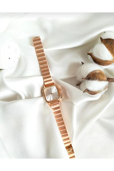 Spectrum Retro Model Rose Gold Color Metal Cord Wrist Watch