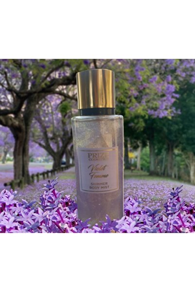 PRİZE Violet Femme body mıst 250ml simli ışıltılı vucut spreyi kokusu harika ...