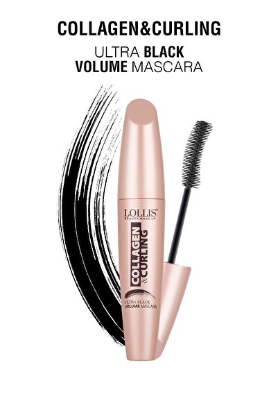 Lollis Collagen & Curling Etkili Kirpik Besleyici Maskara
