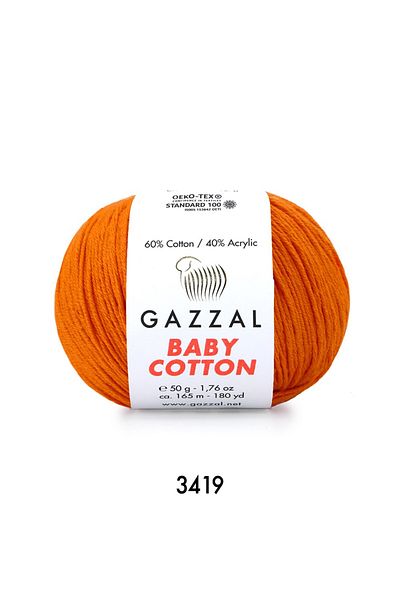Gazzal Baby Cotton Amigurumi Σχοινί Πλεκτό Punch 50 Γρ. 3419