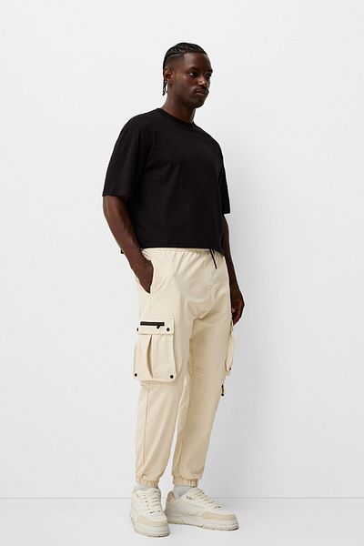 Bershka Technical Cargo Jogger Pants