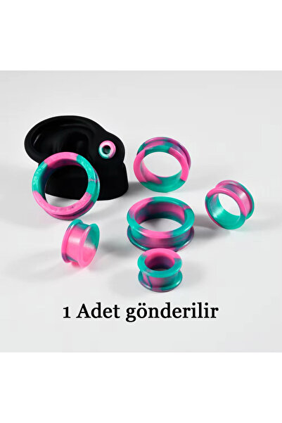 Karınca Piercing Yumuşak Silikon Tünel Genişletici Mermer Desenli Flesh Tunnel Plug Expander Kulak Tünel Piercing