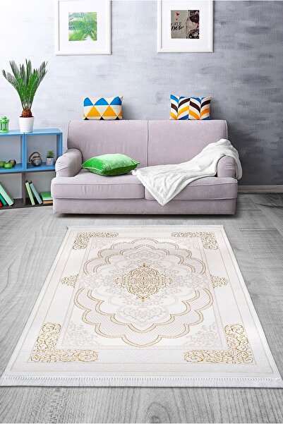 Kervansaray Home Zinga Krem Gold Oturma Odası Ve Salon Halısı