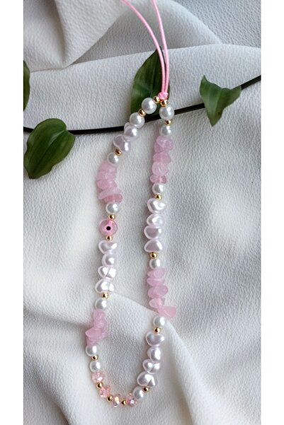 LORESİMA AKSESUAR سحر الهاتف الوردي الكوارتز الطبيعي